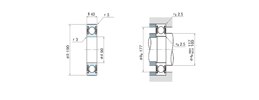 NSK Bearing 6318ZZ &